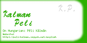 kalman peli business card