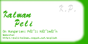 kalman peli business card